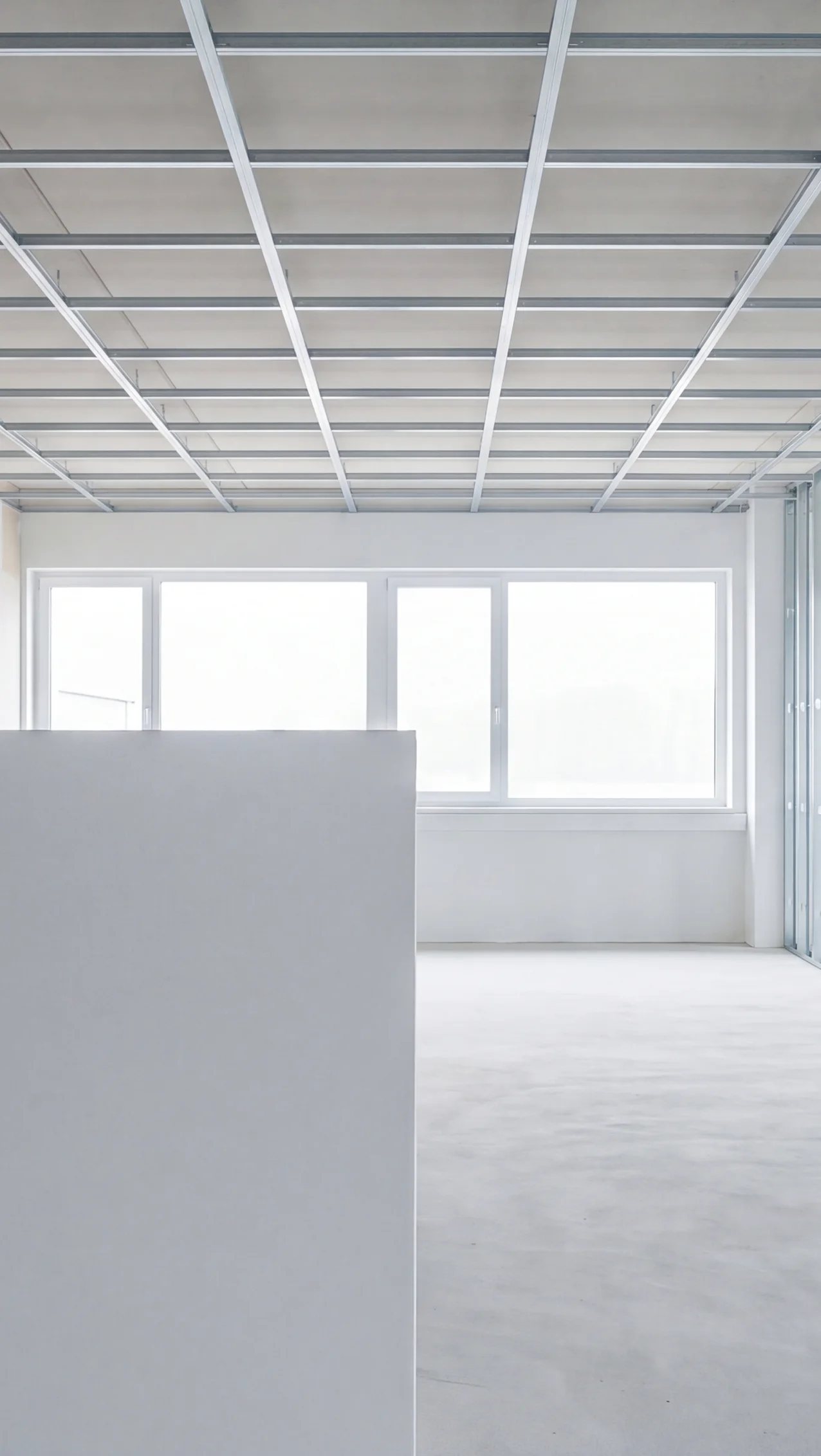 Innenausbau bei Red Bau — Ständerwerk und beplankte Wand